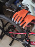 OZERO奥哲户外骑行手套夏季舒适透气轻薄自行车单车登山防晒触屏防滑 【橙色】真皮材质-吸汗透气 M 实拍图