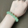 玉菲雅真和田玉手链男玉手链女复古桶珠老型珠单圈珠晴水绿玉器手串 晴水色圆珠手链 实拍图