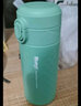 Bluego 保温杯女士高颜值316不锈钢商务简约便携吸管式水杯孕妇老人成人少女学生儿童宝宝随行杯 晨雾绿吸管杯-360ml 实拍图