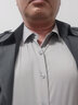 罗蒙（ROMON）休闲衬衫男长袖秋季免烫商务黑衬衣男士职业正装白衬衫男装中青年 浅灰色 +黑色 2件装 XL 建议130-145斤 实拍图