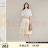 对白【杜鹃同款】×冯玮艺术家联名气质连衣裙女夏2025新款衬衫裙 白色沙发 L 实拍图