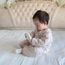棉芹婴儿衣服保暖内衣裤加厚加棉120g外出服爬行服新生儿宝宝秋冬款 大树叶粉色 80码(建议6-12个月17-20斤) 实拍图