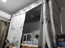 HOUSEGO 宿舍床帘加厚物理强遮光学生寝室上铺下铺男女遮光帘子支架另售 【素写】2片+顶+全框伸缩支架 2米长*1.5米高(适用1米宽以内床) 实拍图