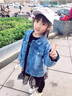 巴妮巴妮品牌童装女童牛仔外套春秋款儿童中大童春季牛仔衣女孩牛仔褂时尚 蓝色 140码建议135厘米身高左右 实拍图