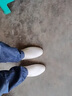 七匹狼男鞋夏季透气休闲皮鞋男士一脚蹬懒人乐福鞋百搭板鞋真皮休闲鞋 白色(四季款） 9429 42 实拍图