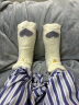 猫人3双装女士袜子女秋冬加厚珊瑚绒厚袜子中筒袜女睡眠月子袜地板袜 实拍图