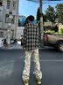 MMOPTOP冲锋工装直筒裤子男士春秋季垂感宽松运动休闲裤K001灰色L 实拍图