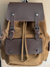 CalaceKonla双肩包男旅行背包帆布复古大学生书包大容量电脑包商务休闲潮CK09 咖啡色 实拍图
