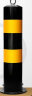 腾驰（CT）反光钢管警示柱 防撞柱隔离桩 路桩铁立柱挡车柱交通设施 50cm黄黑固定款 实拍图