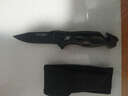 傲斯户外刀多功能折叠荒野外求生存锋利随身开刃水果小刀防身便携刀具 黑色 实拍图