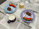 酷彩（Le Creuset）炻瓷19/23cm圆形碟 家用餐具水果盘甜品盘西餐盘沙拉盘餐盘 圆形碟紫罗兰 23cm 实拍图