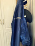 骑安 电动车雨衣山地自行车雨披男女单人成人学生有袖加厚加大雨衣 宝蓝色提花款 XXXL1件 实拍图