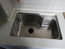 箭牌（ARROW） 304不锈钢厨房水槽单槽洗菜盆 厨房洗手盆洗菜池水槽裸槽 拉丝单槽(裸槽销售)650*430*215 实拍图