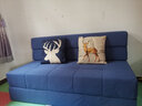Lazy Diary 沙发床折叠多功能小户型双三人尺寸客厅弹簧包可拆洗沙发床两用 藏蓝色 1.5米 实拍图