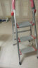 奥誉梯子家用铝合金加厚多功能室内折叠楼梯凳不锈钢铝合金人字梯子 铝合金三步梯 （铝合金不生锈） 实拍图