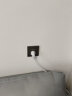 西蒙（SIMON）开关插座 纯平大板E6系列荧光灰色 家用86型暗装墙壁电源面板五孔 五孔插座 晒单实拍图