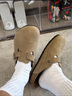BIRKENSTOCK勃肯德国进口男女款涂油皮软底复古Boston包头拖鞋 棕色常规版1018147 43 实拍图