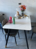 林氏家居岩板餐桌家用现代客厅餐桌小户型饭桌子简约方餐桌椅组合LS663 奶油色|1.6米餐桌 实拍图