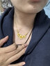 周大生幸福花嫁今生相守黄金项链女足金三金生日礼物送女友 10.72g 足金婚嫁套链 实拍图