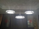 长歌餐厅吊灯三头 餐厅灯吊灯现代简约圆形水晶餐吊灯饭厅吧台餐桌灯  长条吸顶餐吊3头正白光 实拍图