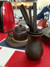 美斯尼 茶道六君子套装实木功夫茶具配件茶夹子茶勺茶匙茶针 黑紫檀 实拍图