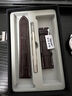 积优（JEAYOU）浪琴鳄鱼皮表带男士真皮手表表带优原装代用浪琴名匠八针月相康卡斯先行者军旗律雅瑰丽时尚女士 【浪琴品质】棕白-不含扣 A表耳间距 20mm；B表扣间距 18mm 实拍图