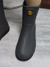 汐鲤 夏季中筒雨鞋男防水鞋雨靴 厨房工作耐磨套鞋 户外钓鱼胶鞋 黑色 40 实拍图