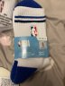 NBA袜子男中筒休闲运动袜篮球袜毛巾底长筒棉袜男士短袜39-44码 中筒加厚 白蓝【加厚毛巾底】 3双 实拍图