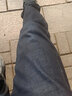 罗蒙（ROMON）牛仔裤男秋冬季裤子男士直筒裤男裤休闲长裤 牛仔黑加绒 34 实拍图