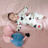 蜓籽（tingzi）新生婴儿连体衣春秋满月长袖无骨绑带女童睡衣宝宝爬服纯棉睡衣 蓝熊头 66cm 实拍图