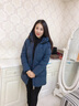 俞兆林妈妈装冬装中长款羽绒服女棉衣外套60岁中老年人棉服大码奶奶棉袄 XY-9858 孔雀蓝【棉服】  加厚 XL 【建议105-120斤左右】 实拍图