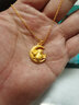 中国黄金（CHINA GOLD）黄金月桂兔项链女本命年足金小兔子吊坠情人节生日礼物送女友老婆 月宫折桂吊坠 约1.4g【赠银链】 实拍图