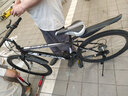 麦希山地折叠自行车成年男女赛车越野变速一体轮双减震学生单车通勤车 麦希路虎-六刀旗舰 白色 24寸27速 实拍图