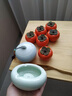 鼎艺柿柿如意柿子罐茶叶罐密封罐茶具茶叶罐便携小摆件陶瓷罐空礼盒 312心想柿成五罐-简装 实拍图