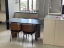 灰尼岩板餐桌家用胡桃色中古风美式复古小户型长方形饭桌实木餐桌椅 【CMA认证】160*80*75cm 一桌六椅(伊姆斯餐椅) 实拍图