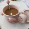 牧汀可爱马克杯子女士办公室喝水杯大容量陶瓷杯带盖高颜值情侣咖啡杯 大耳朵陶瓷杯-粉猪 400ml 晒单实拍图