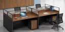 安美诚家具（ANMEICHENG FURNITURE）办公家具职员办公桌椅组合屏风工位王型四人位【含柜】 实拍图