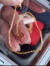 谢瑞麟（TSL）母亲节礼物 黄金手链女 素链 足金手链送礼物YQ752 约2.05g（工费约250元） 实拍图