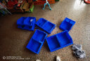京度货架零件盒物料盒收纳盒工具盒螺丝盒五金盒分类盒加厚斜口款蓝 350*275*150mm 实拍图