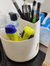 时代良品 360度旋转笔筒 创意时尚可爱文具学生桌面北欧个性简约收纳ins盒女多功能化妆刷笔桶大容量 SD-2583 白色【旋转款】 实拍图