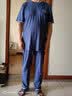 俞兆林（YUZHAOLIN）睡衣男夏季薄款韩版大码可外穿学生春秋天莫代尔居家服男士套装 NSALM-8798【凉感莫代尔】 2XL 男生（建议160-185斤） 实拍图