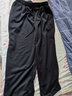 洛琦贝裤子男纯色运动卫裤九分束脚休闲男裤青少年百搭韩版潮流宽松抽绳纯色直筒阔腿裤男装大码加绒加厚保暖 A01黑色 2XL 实拍图