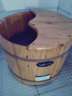 蔚风 木桶泡脚桶实木加厚足浴盆洗脚桶按摩养生桶 26cm高双耳平底桶+盖子 实拍图