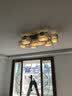 皇義 新中式吸顶灯中国风客厅灯卧室餐厅现大气家用复古艺术灯具套餐 A款直径44cm圆款 实拍图