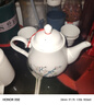 金岚玉骨瓷花茶壶泡瓷茶壶小壶沏茶壶凉水壶单壶小号家用水具 青雀之喜-风铃杯5个玉兰壶 1300ml 实拍图