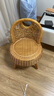 少泉藤椅子茶几三五件套 客厅阳台藤编桌椅组合 全藤椅 小矮凳 换鞋凳 单个椅子 实拍图