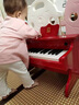 俏娃宝贝（QIAO WA BAO BEI）木质儿童小钢琴玩具女孩电子琴1一3周岁礼物宝宝早教乐器2生日5两 红：真钢琴声木质烤漆钢琴+谱架 实拍图