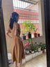 clotho Rennie品牌女装衬衫连衣裙女2025年夏季新品气质百搭遮肉显瘦中长款裙子 卡其色 L 建议110-125斤 实拍图