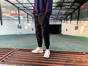 雅鹿休闲裤男秋季男士宽松夏季透气裤子男生束脚小脚冰丝薄款九分长裤 灰色束脚 XL 推荐135-150斤 实拍图