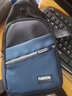 袋鼠单肩包男斜挎包轻便小包休闲牛津布胸包运动男包耐磨小背包 蓝色 实拍图
